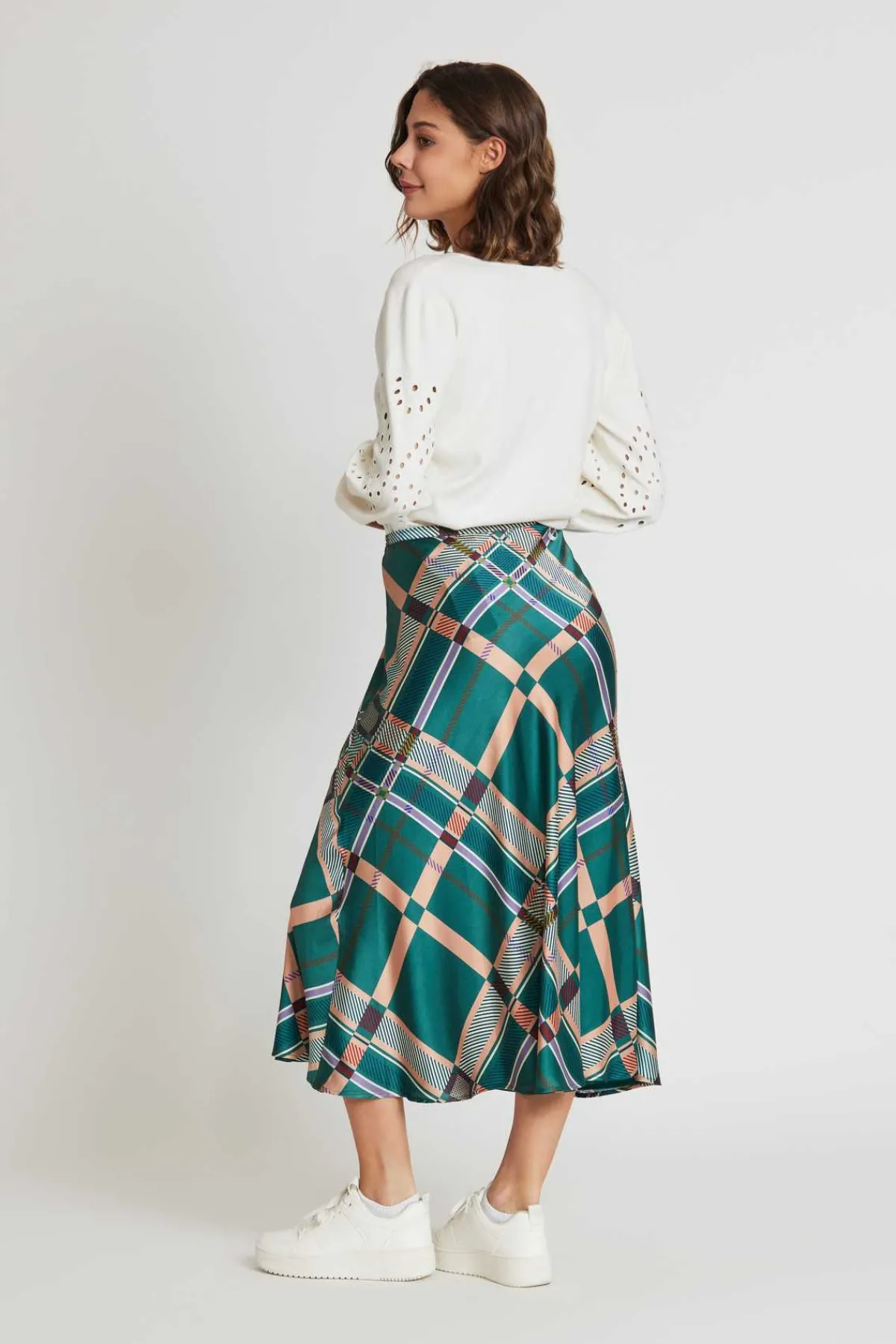 Sale Jupe midi à carreaux HARMONIE Les Jupes & Pantalons