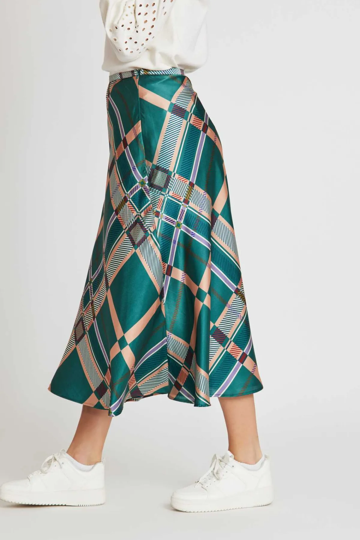 Sale Jupe midi à carreaux HARMONIE Les Jupes & Pantalons