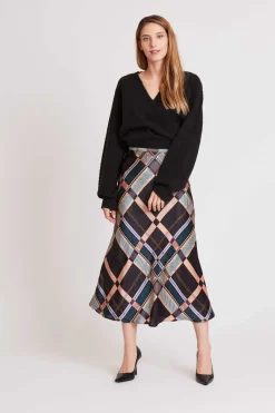 Sale Jupe midi à carreaux HARMONIE Les Jupes & Pantalons