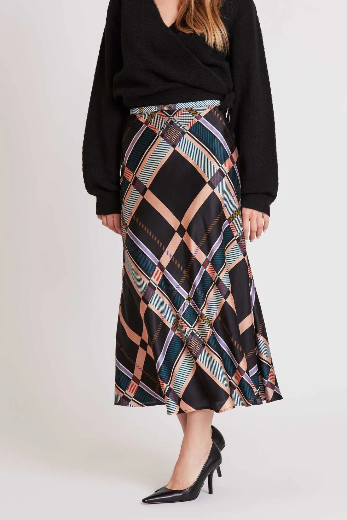 Sale Jupe midi à carreaux HARMONIE Les Jupes & Pantalons