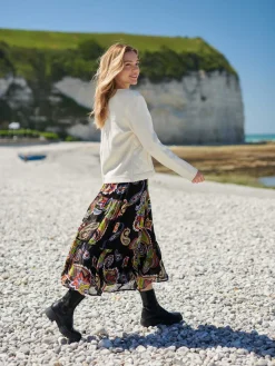 Online Jupe midi en voile de viscose imprimé HARLEY Les Jupes & Pantalons