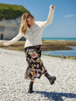 Online Jupe midi en voile de viscose imprimé HARLEY Les Jupes & Pantalons