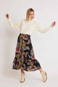 Online Jupe midi en voile de viscose imprimé HARLEY Les Jupes & Pantalons