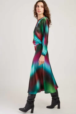 Cheap Jupe midi fluide à motif abstrait GENOISE Les Jupes & Pantalons