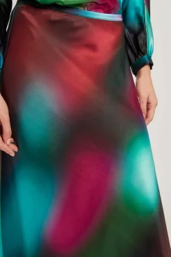 Cheap Jupe midi fluide à motif abstrait GENOISE Les Jupes & Pantalons