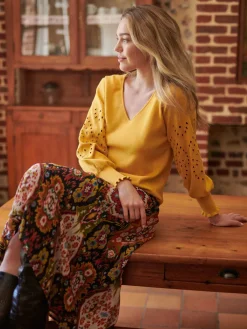 Outlet Jupe midi imprimée HYACINTHE Les Jupes & Pantalons