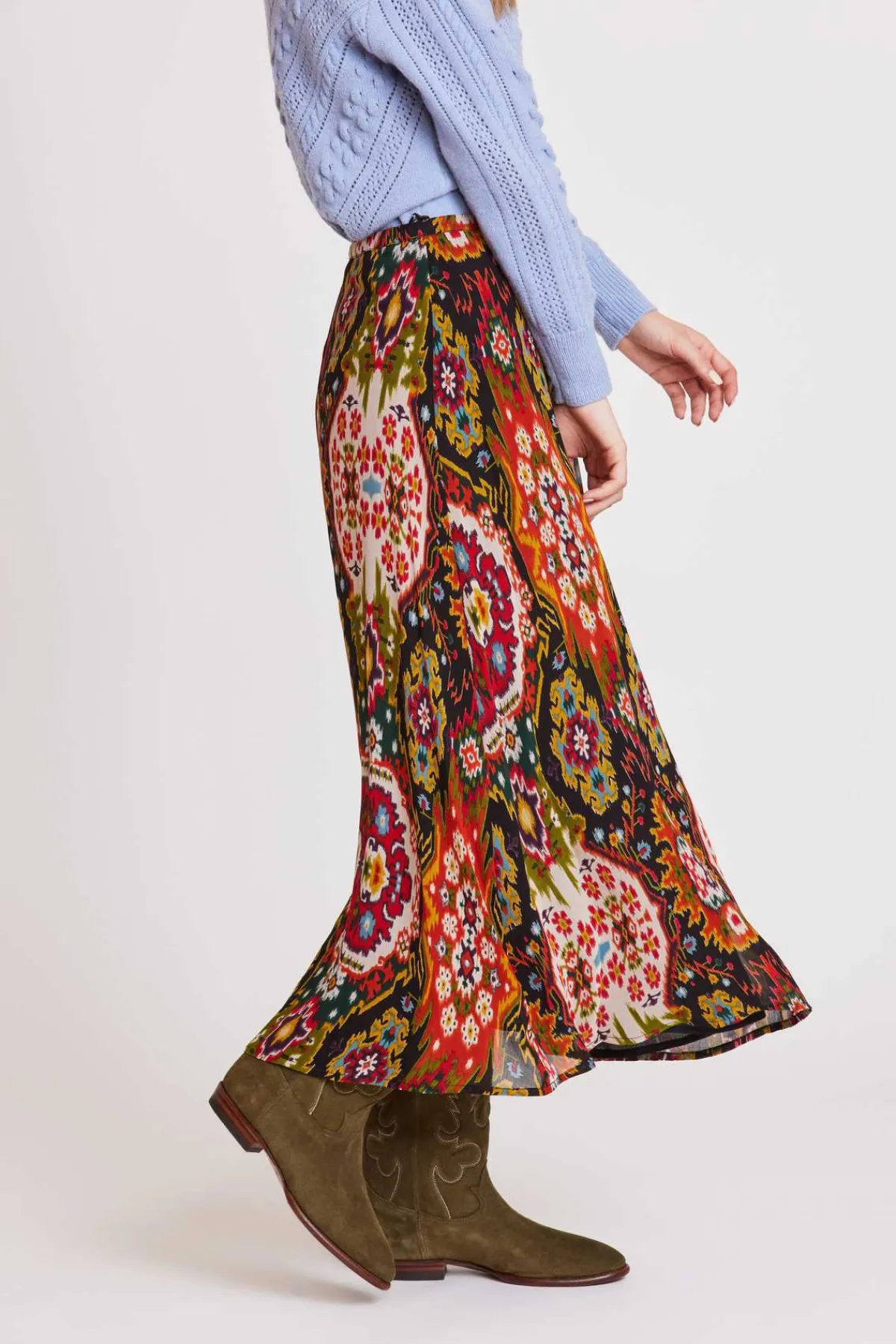 Outlet Jupe midi imprimée HYACINTHE Les Jupes & Pantalons