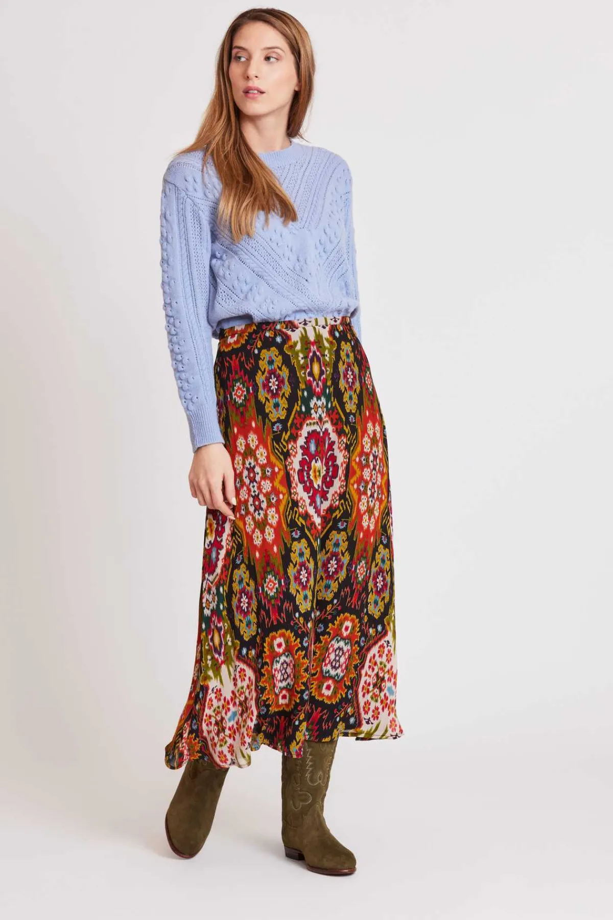 Outlet Jupe midi imprimée HYACINTHE Les Jupes & Pantalons