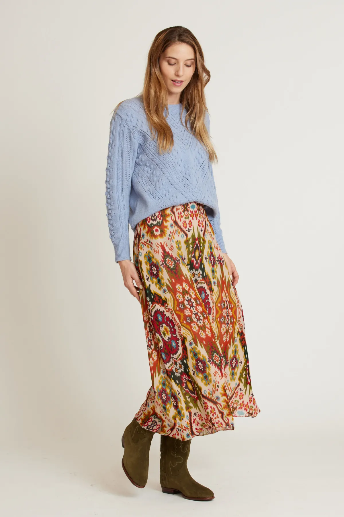 Outlet Jupe midi imprimée HYACINTHE Les Jupes & Pantalons