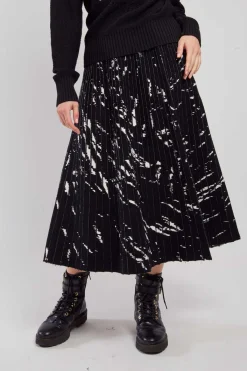 Shop Jupe midi plissée en maille GALATEA La Maille|Les Jupes & Pantalons