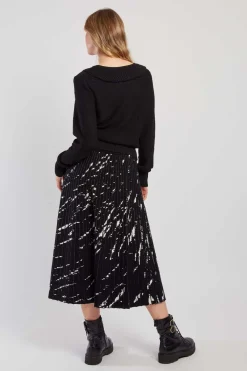 Shop Jupe midi plissée en maille GALATEA La Maille|Les Jupes & Pantalons