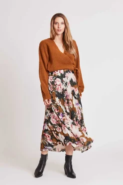 Online Jupe midi plissée et imprimée HAVANA Les Blouses, Chemisiers & Tops