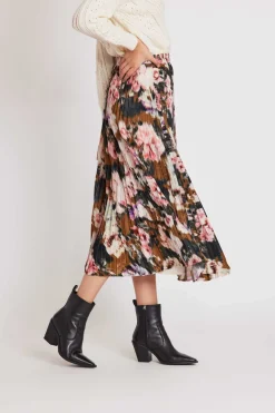 Online Jupe midi plissée et imprimée HAVANA Les Blouses, Chemisiers & Tops