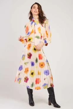 Cheap Jupe mi-longue à imprimé floral GERALDINE Les Jupes & Pantalons