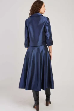 Outlet Jupe mi-longue evasée satinée GAVINA Les Jupes & Pantalons