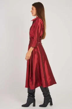 Outlet Jupe mi-longue evasée satinée GAVINA Les Jupes & Pantalons