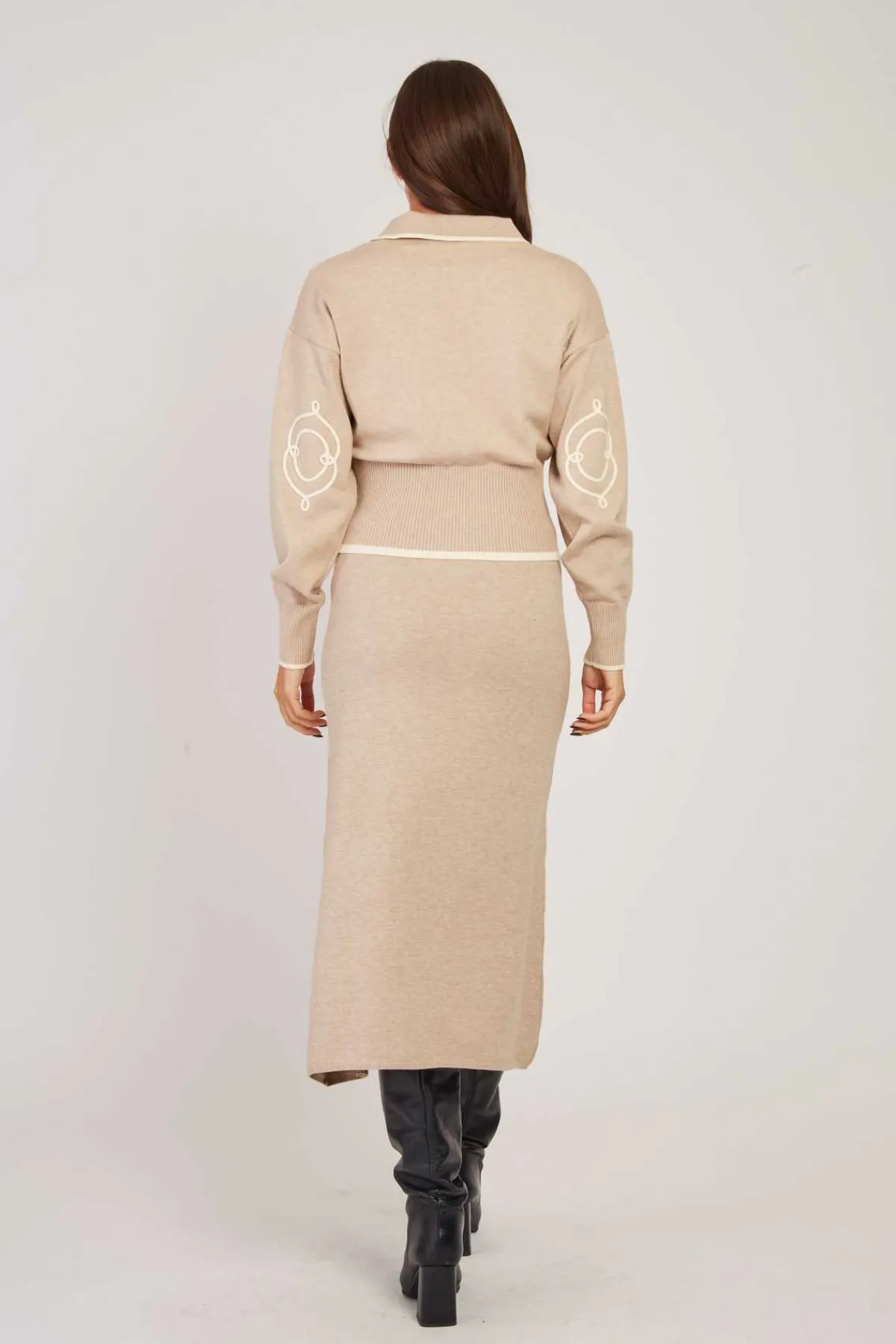 Cheap Jupe mi-longue fendue en maille GABY Les Jupes & Pantalons