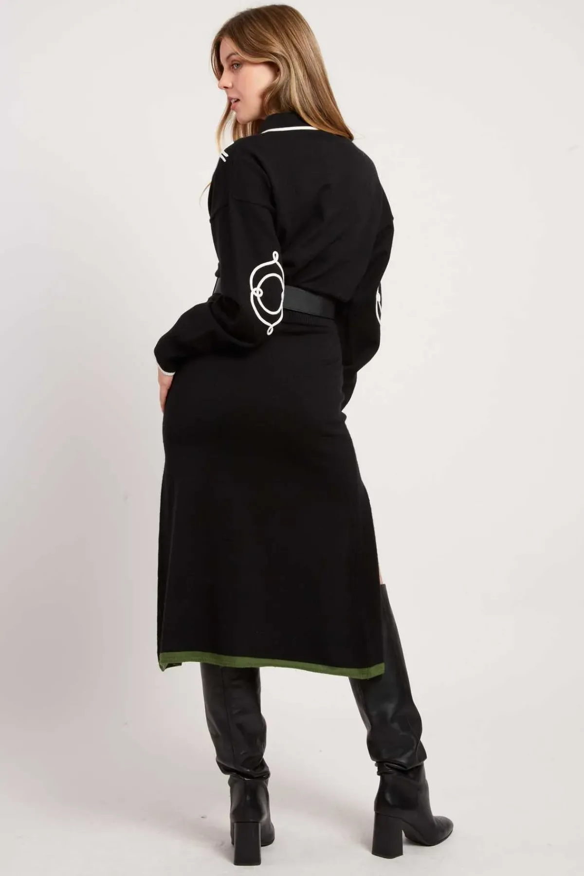 Cheap Jupe mi-longue fendue en maille GABY Les Jupes & Pantalons