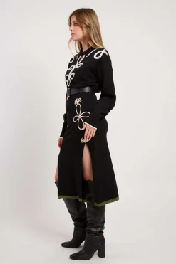 Cheap Jupe mi-longue fendue en maille GABY Les Jupes & Pantalons