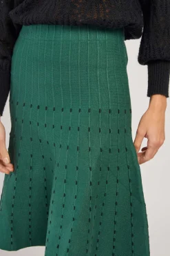 Best Sale Jupe évasée mi-longue en maille GIACOMA La Maille|Les Jupes & Pantalons