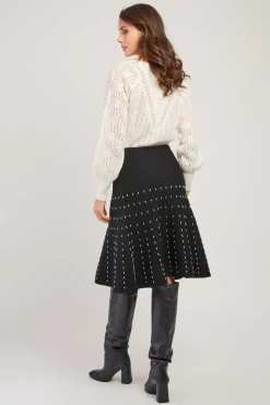 Best Sale Jupe évasée mi-longue en maille GIACOMA La Maille|Les Jupes & Pantalons