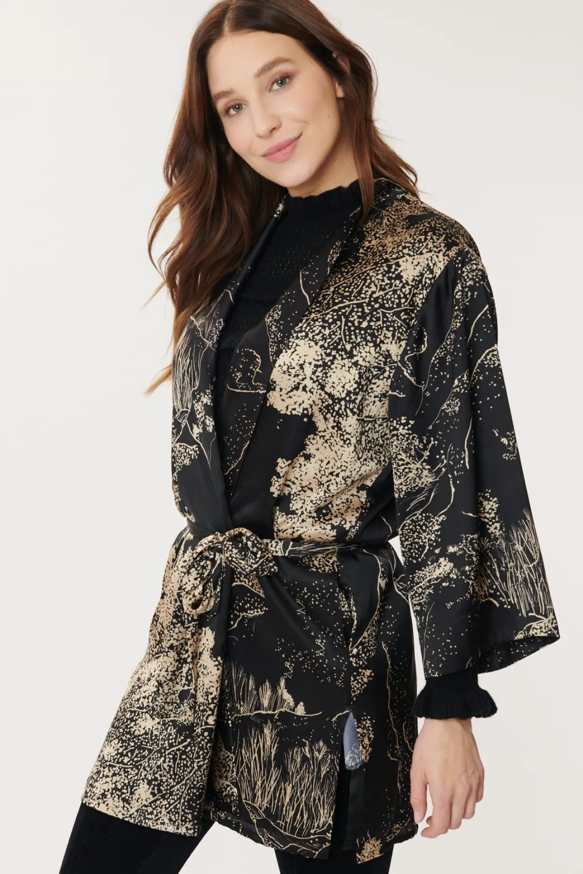 Flash Sale Kimono Paysage Imprimé CELINE Les Manteaux, Vestes & Doudounes