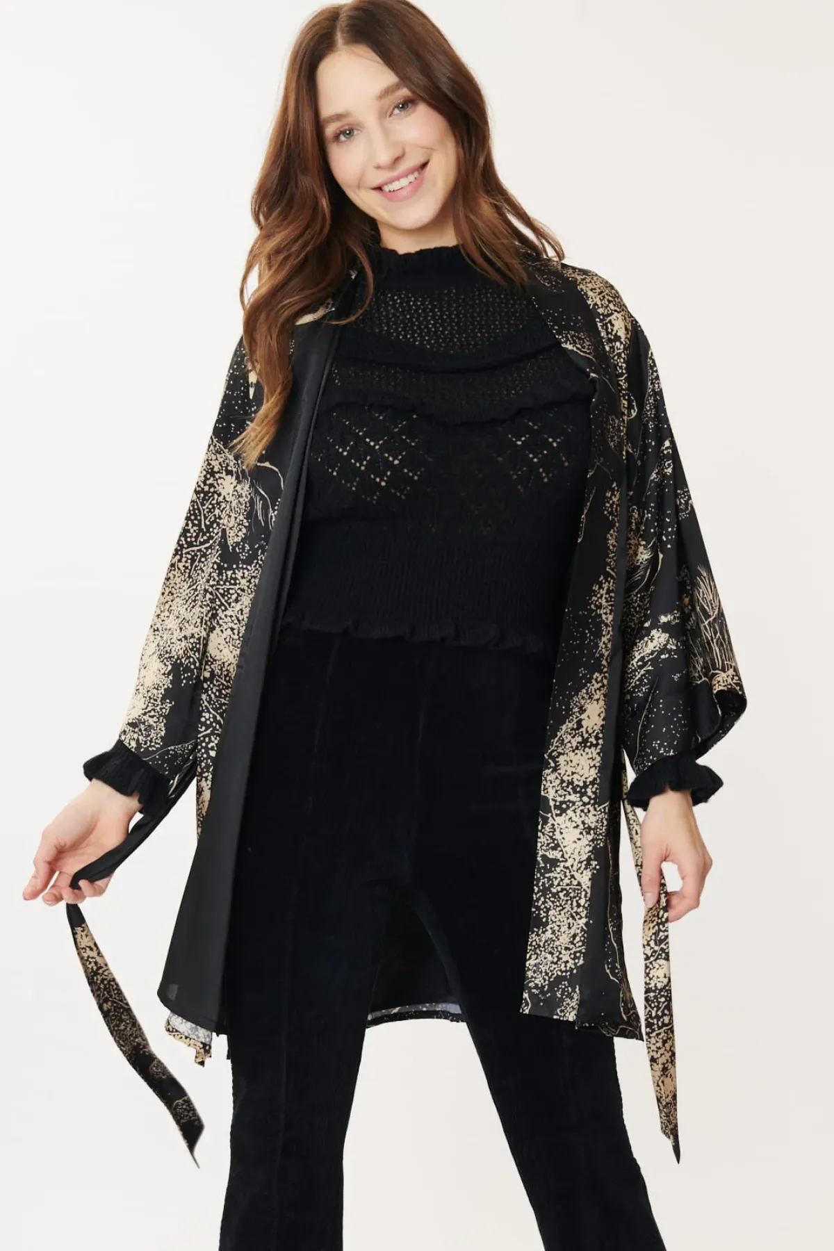 Flash Sale Kimono Paysage Imprimé CELINE Les Manteaux, Vestes & Doudounes