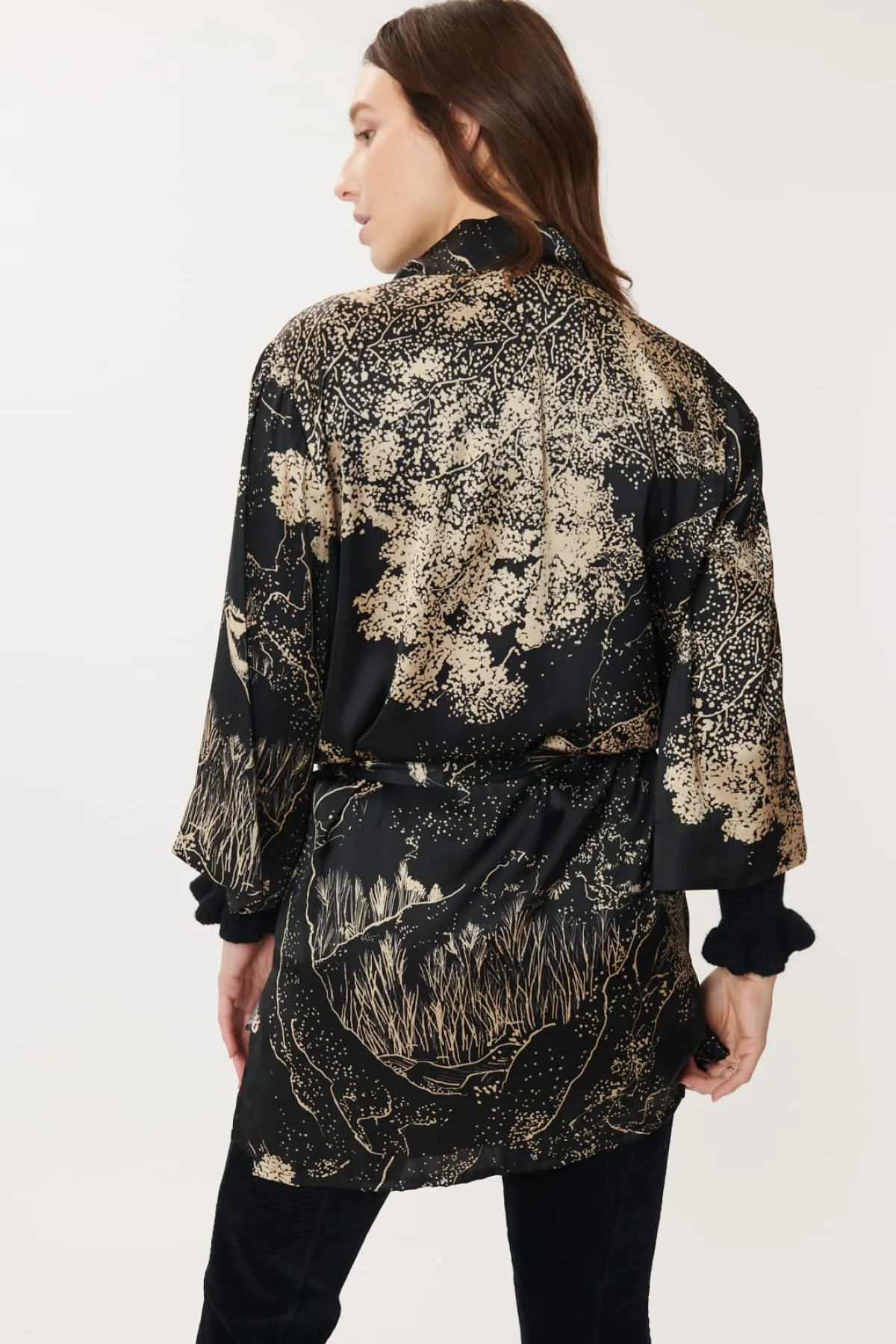 Flash Sale Kimono Paysage Imprimé CELINE Les Manteaux, Vestes & Doudounes