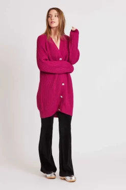 Cheap Long cardigan uni CARACAS La Maille|Les Gilets, Cardigans & Pulls