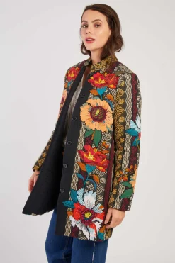 Fashion Manteau brodé en coton LIZBETH Les Manteaux, Vestes & Doudounes