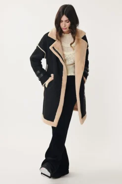 Hot Manteau en simili dain et fausse fourrure CILLA Les Manteaux, Vestes & Doudounes