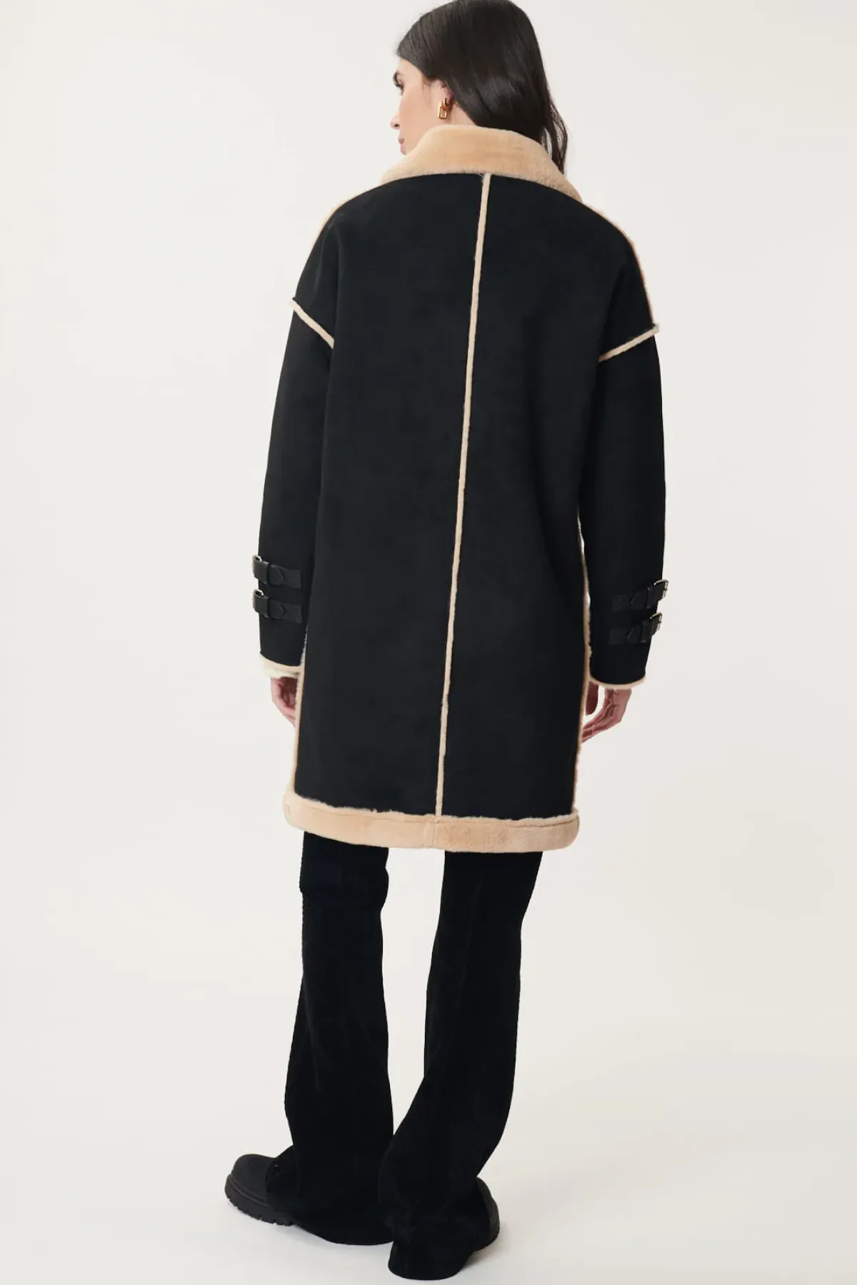 Hot Manteau en simili dain et fausse fourrure CILLA Les Manteaux, Vestes & Doudounes