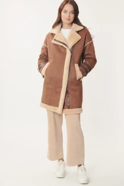 Hot Manteau en simili dain et fausse fourrure CILLA Les Manteaux, Vestes & Doudounes