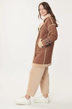 Hot Manteau en simili dain et fausse fourrure CILLA Les Manteaux, Vestes & Doudounes