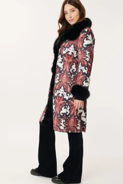 Store Manteau imprimé en fausse peau retournée CASSIS Les Manteaux, Vestes & Doudounes