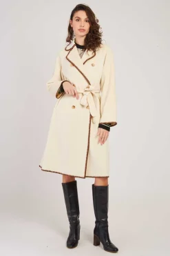 Cheap Manteau long avec ceinture LEA Les Manteaux, Vestes & Doudounes