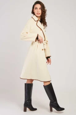 Cheap Manteau long avec ceinture LEA Les Manteaux, Vestes & Doudounes