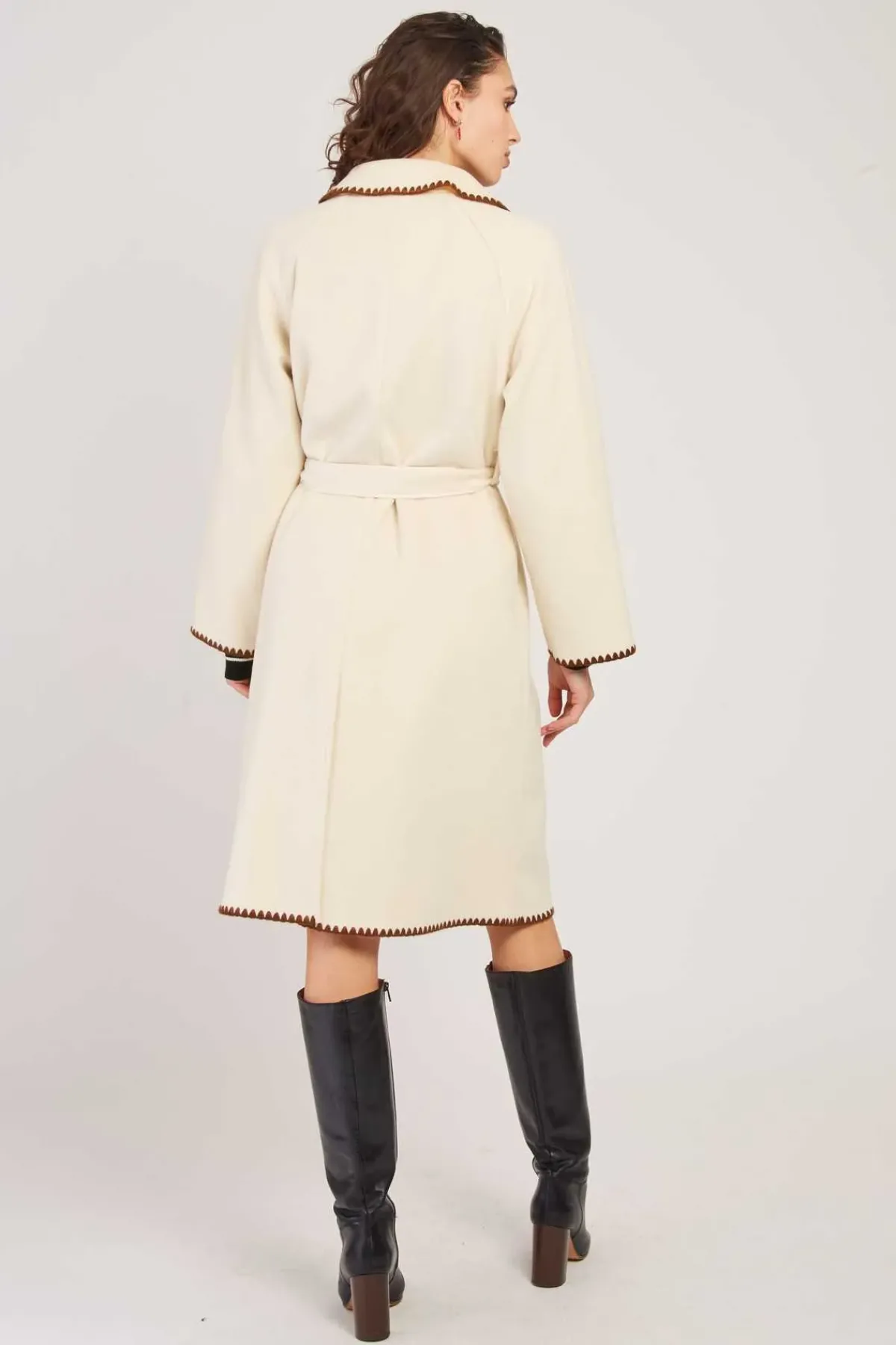 Cheap Manteau long avec ceinture LEA Les Manteaux, Vestes & Doudounes