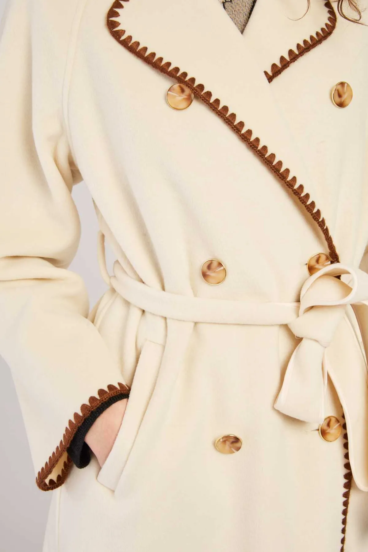 Cheap Manteau long avec ceinture LEA Les Manteaux, Vestes & Doudounes