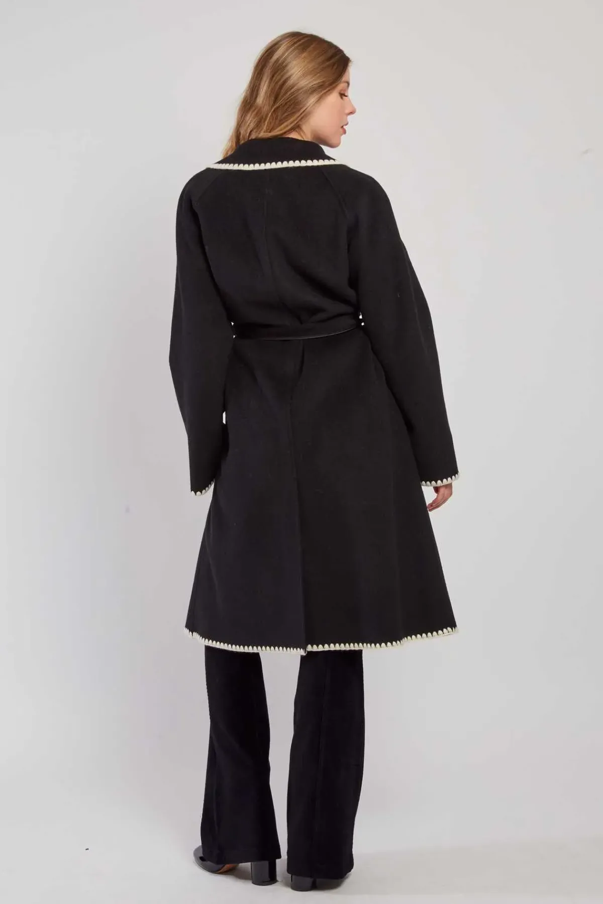 Cheap Manteau long avec ceinture LEA Les Manteaux, Vestes & Doudounes