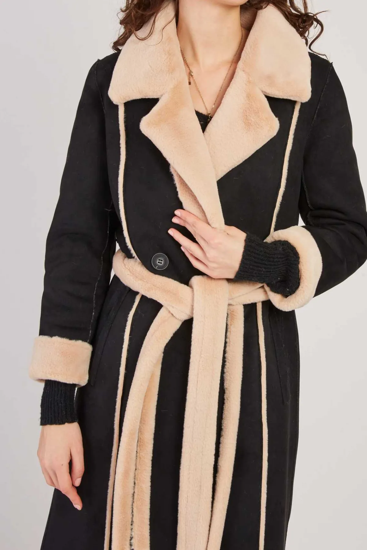 Flash Sale Manteau long reversible en fausse fourrure LÉONIE Les Manteaux, Vestes & Doudounes