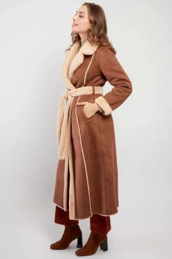 Flash Sale Manteau long reversible en fausse fourrure LÉONIE Les Manteaux, Vestes & Doudounes