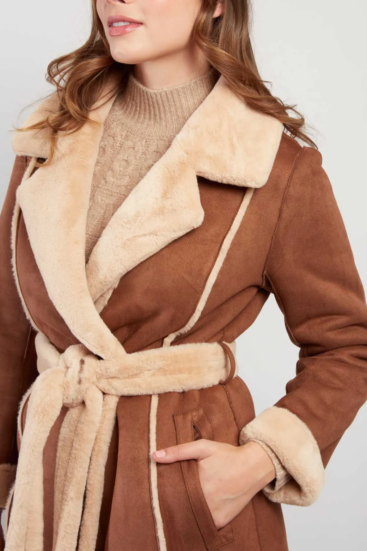 Flash Sale Manteau long reversible en fausse fourrure LÉONIE Les Manteaux, Vestes & Doudounes