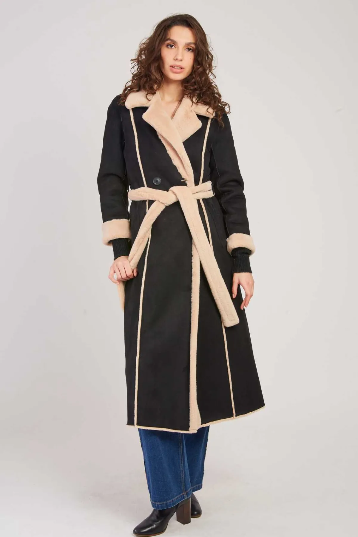 Flash Sale Manteau long reversible en fausse fourrure LÉONIE Les Manteaux, Vestes & Doudounes