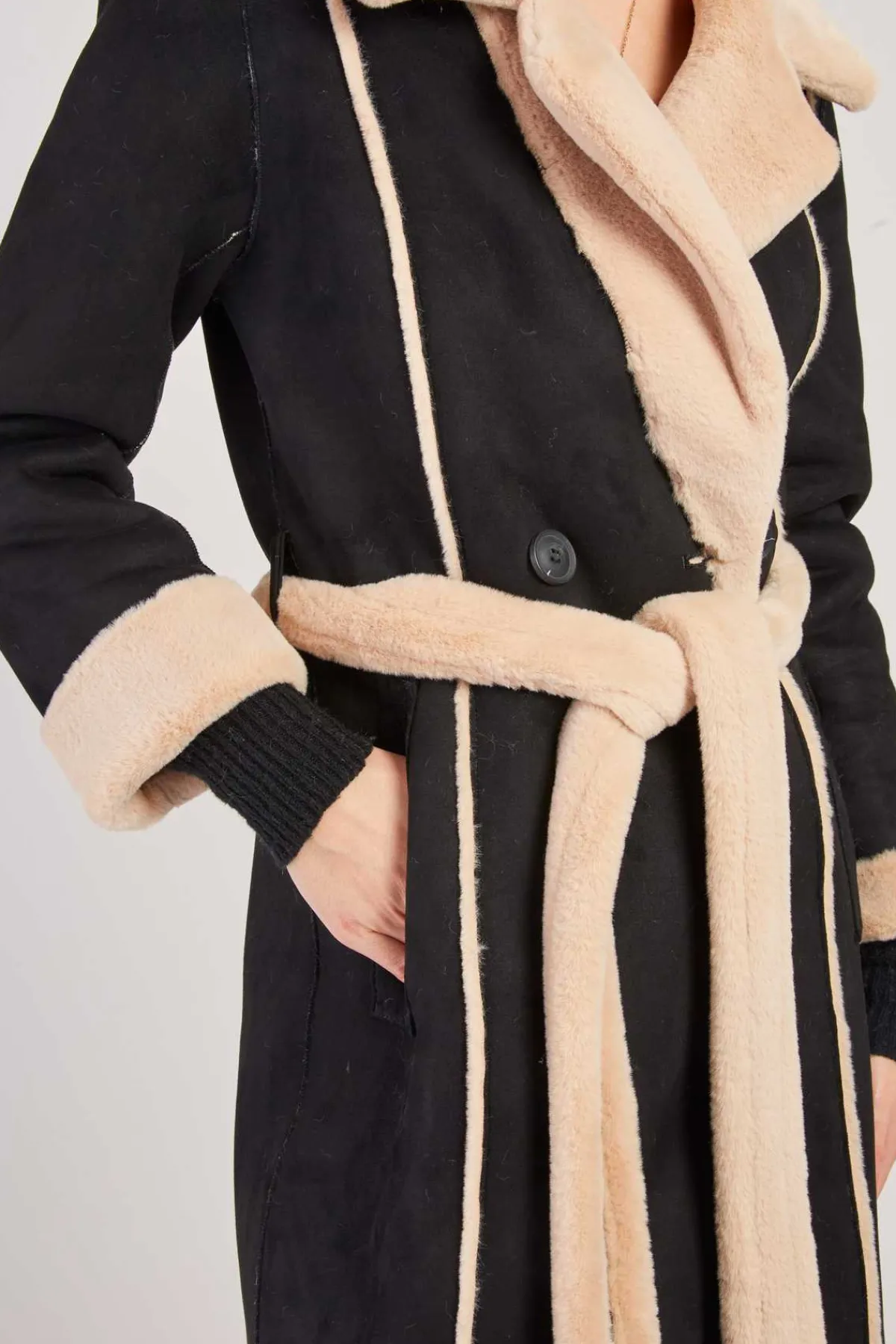 Flash Sale Manteau long reversible en fausse fourrure LÉONIE Les Manteaux, Vestes & Doudounes