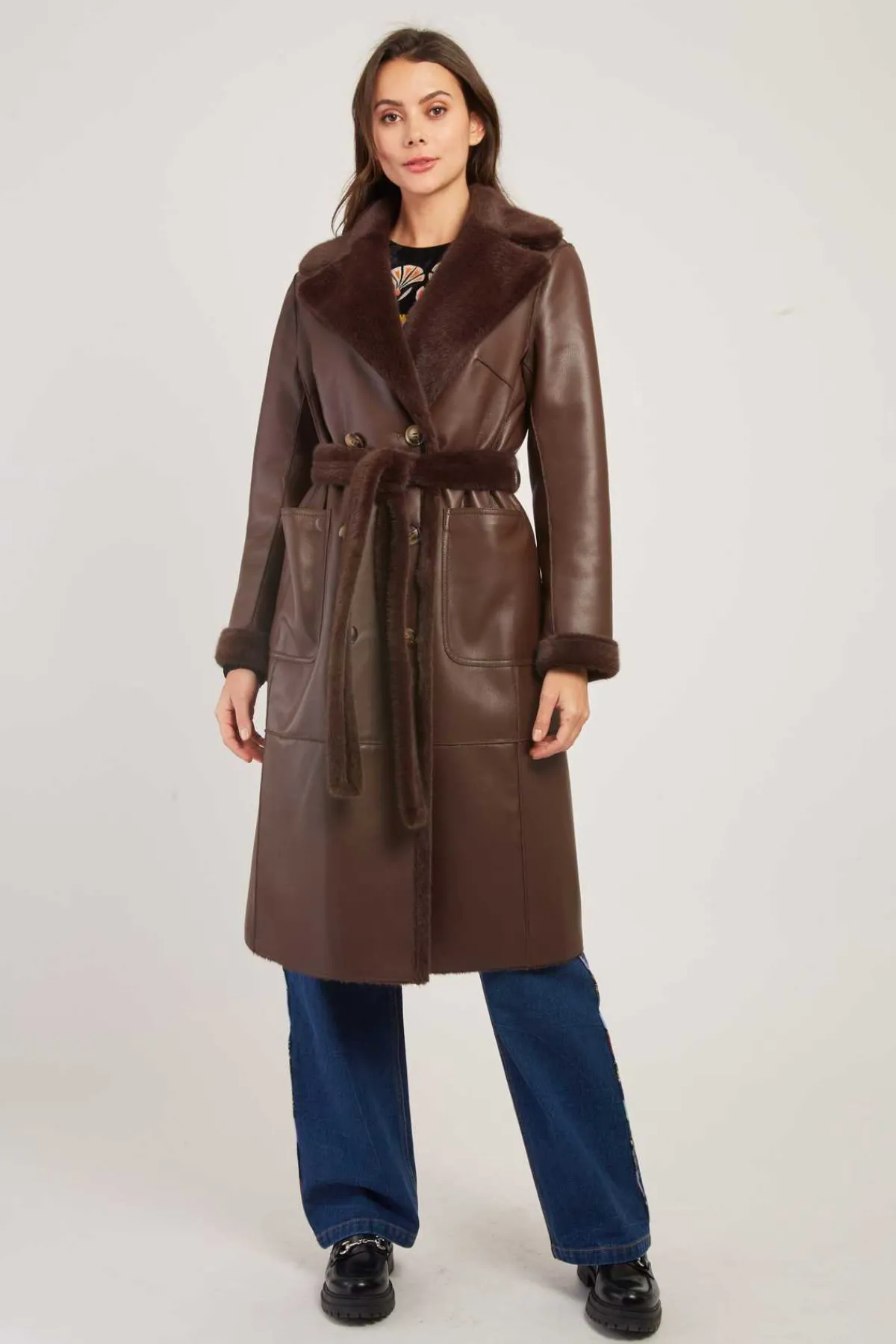 New Manteau long réversible fausse fourrure LENNA Les Manteaux, Vestes & Doudounes