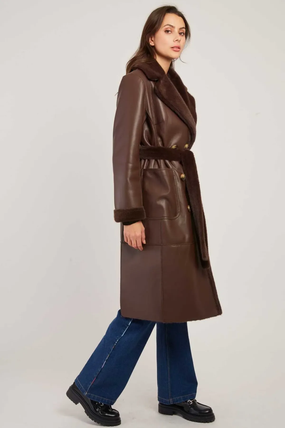 New Manteau long réversible fausse fourrure LENNA Les Manteaux, Vestes & Doudounes