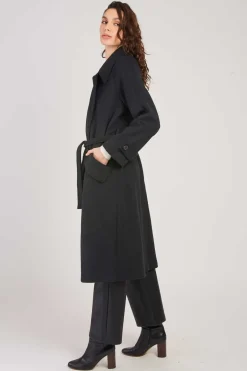 New Manteau long uni avec une ceinture LOYALE Les Manteaux, Vestes & Doudounes