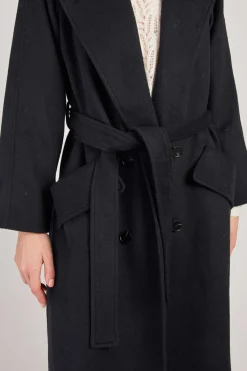 New Manteau long uni avec une ceinture LOYALE Les Manteaux, Vestes & Doudounes