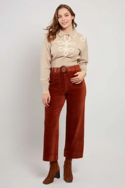 Discount Pantalon ample en velours côtelé RAINBOW Les Jupes & Pantalons